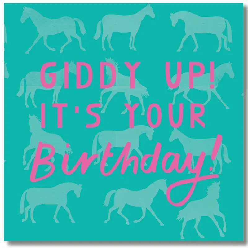 Gubblecote Greetings Card - Giddy Up