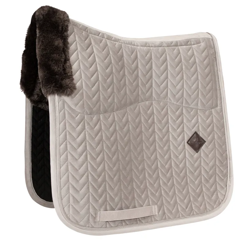Kentucky Skin Friendly Velvet Dressage Saddlecloth - Beige