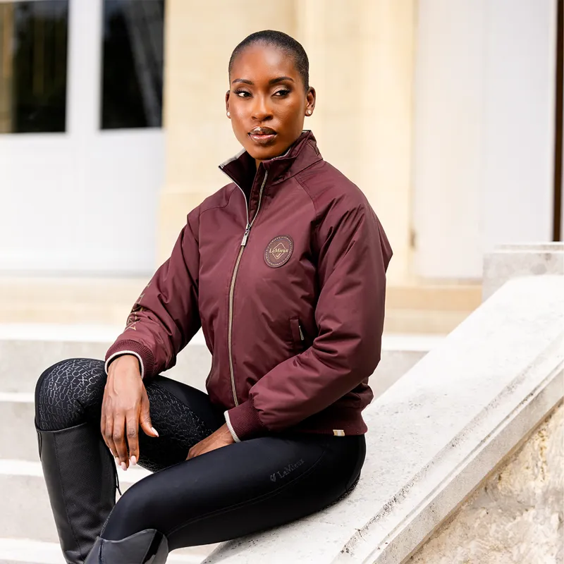LeMieux Elite Ladies Crew Jacket - Burgundy-1