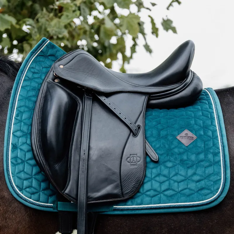 Kentucky Velvet Dressage Saddlecloth - Emerald-1
