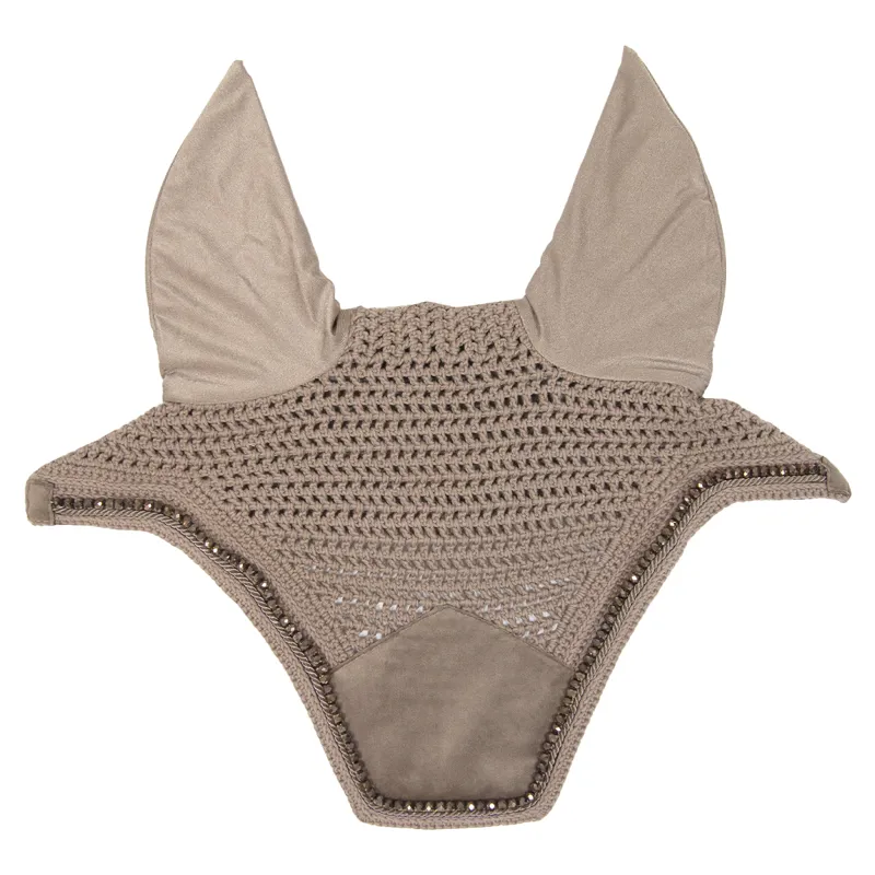 Kentucky Wellington Velvet Pearls Fly Veil - Beige