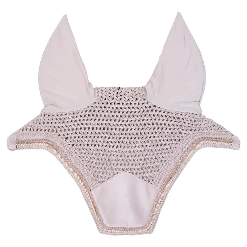 Kentucky Wellington Velvet Pearls Fly Veil - Soft Rose