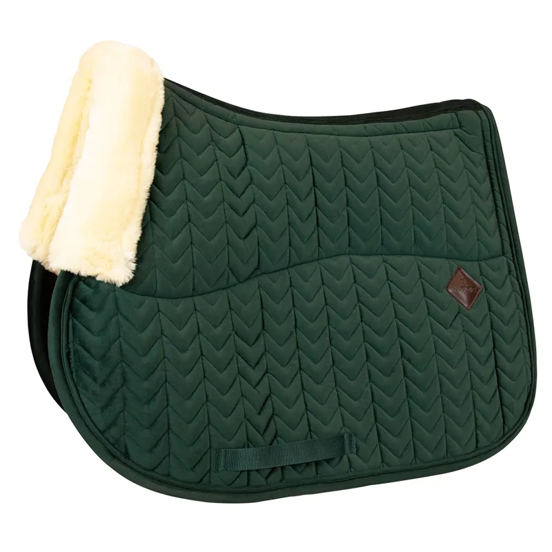 Kentucky Skin Friendly Velvet Jumping Saddlecloth - Pine Green