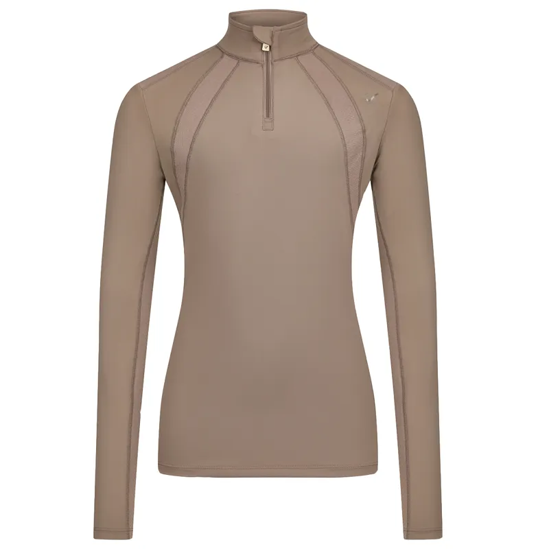 LeMieux Young Rider Mia Mesh Long Sleeve Base Layer - Walnut 7-8yrs