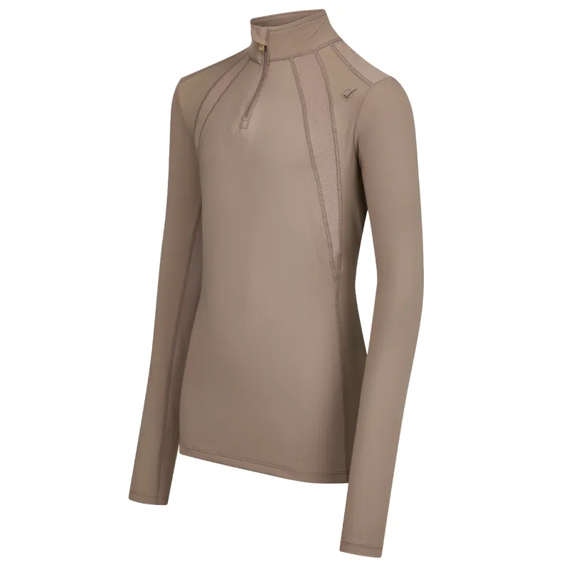 LeMieux Young Rider Mia Mesh Long Sleeve Base Layer - Walnut 7-8yrs-4