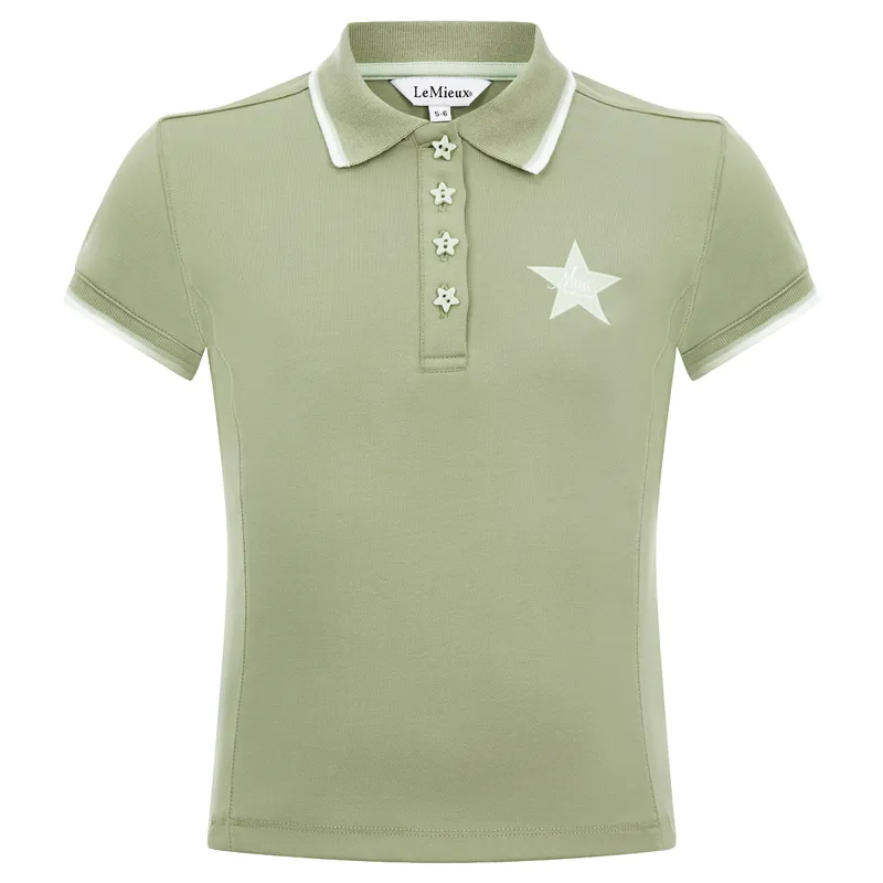 LeMieux Mini Junior Girls Polo Shirt - Fern