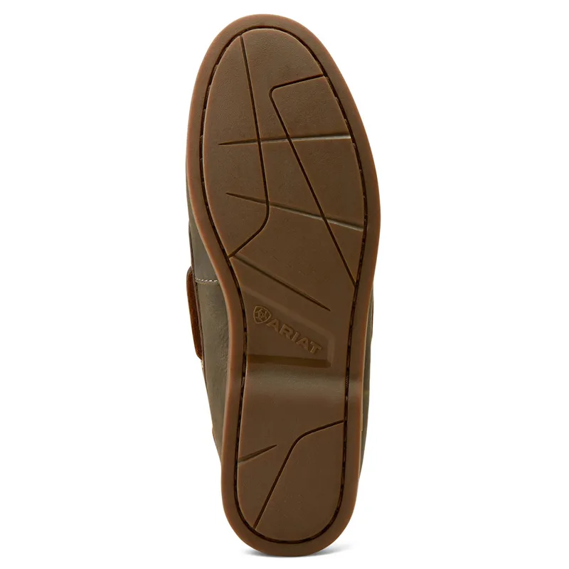 Ariat Antigua Ladies Deck Shoes - Olive Night-3