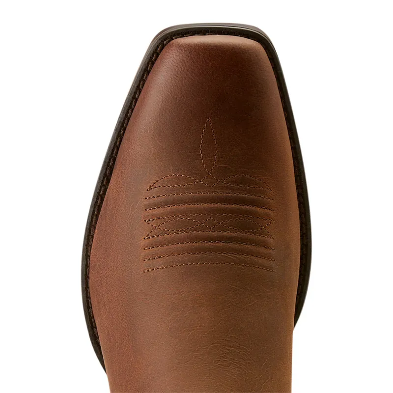 Ariat Mens Booker Ultra Square Toe Short Western Boots - Rough Tan-5