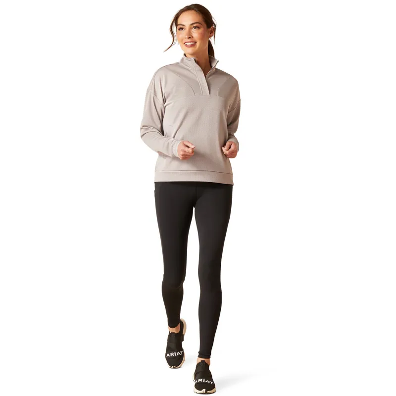 Ariat Breathe 1/2 Zip Ladies Sweatshirt - Zinc-1