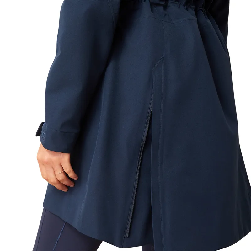 Ariat Coastal Ladies Long Waterproof Jacket - Navy Eclipse-3