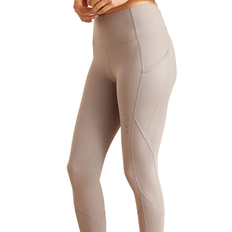 Ariat EOS Breathe Half Grip Ladies Riding Tights - Zinc Grey-5