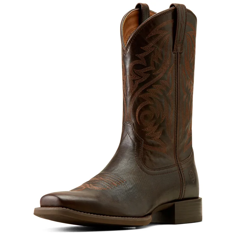 Ariat Mens Sport Herdsman Western Boots - Burnished Chocolate