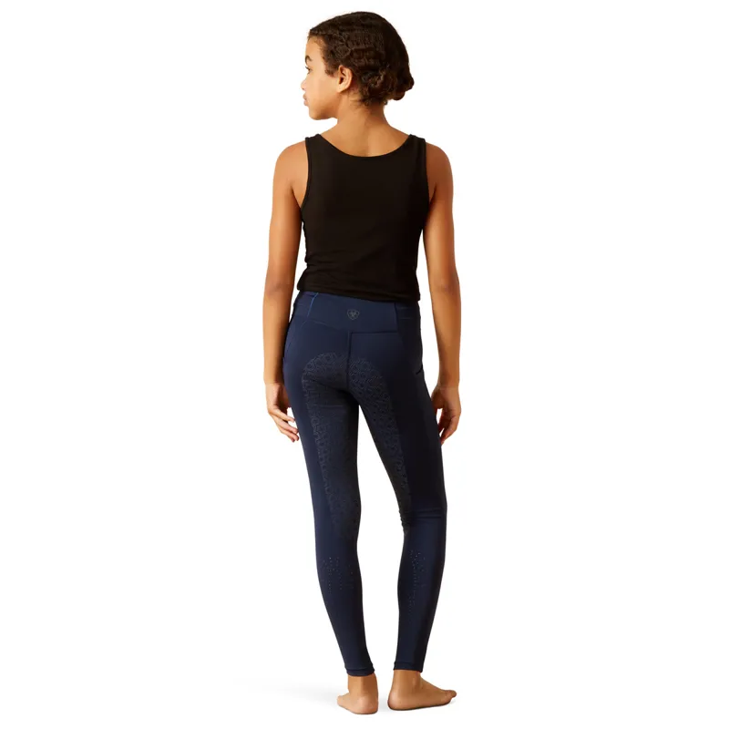 Ariat EOS 2.0 Full Grip Junior Girls Riding Tights - Navy-3