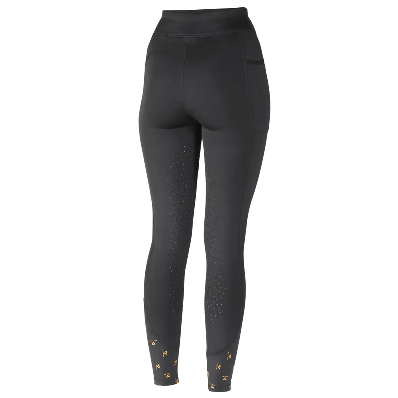 Aubrion Porter Full Grip Womens Winter Riding Tights - Black-1