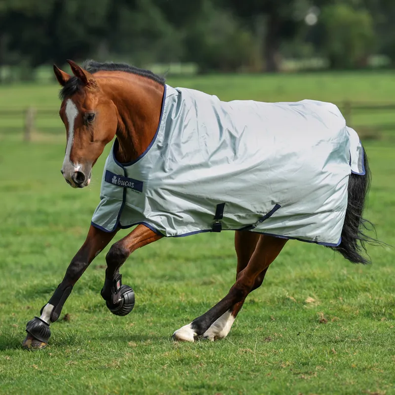 Bucas Power 0g High Neck Turnout Rug - Silver-4