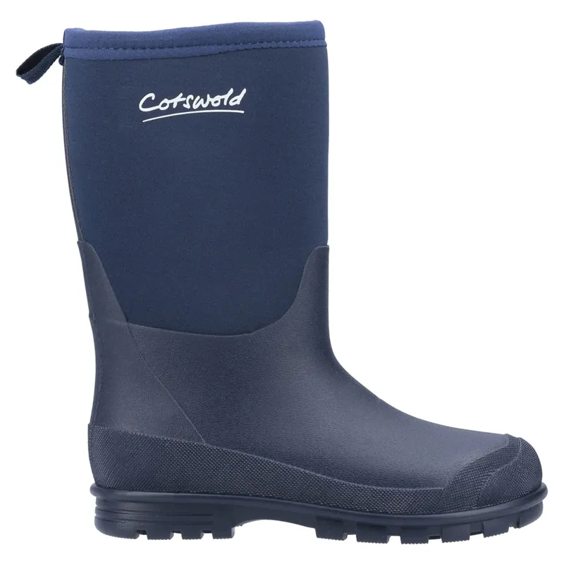 Cotswold Hilly Neoprene Junior Wellies - Navy 