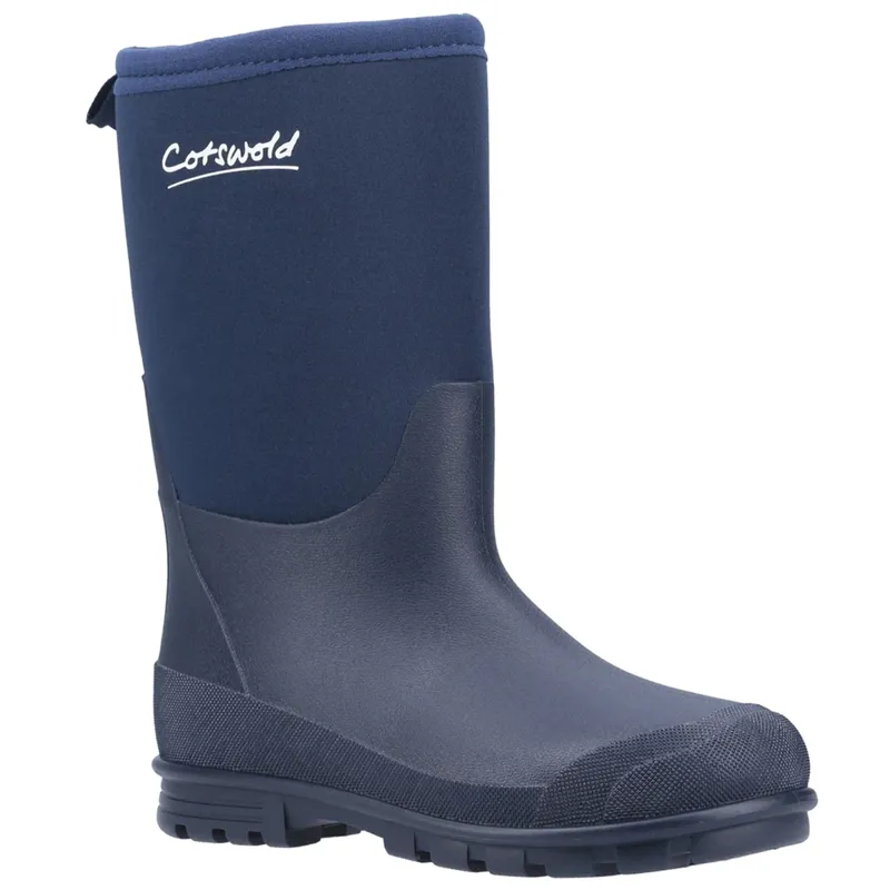 Cotswold Hilly Neoprene Junior Wellies - Navy -1
