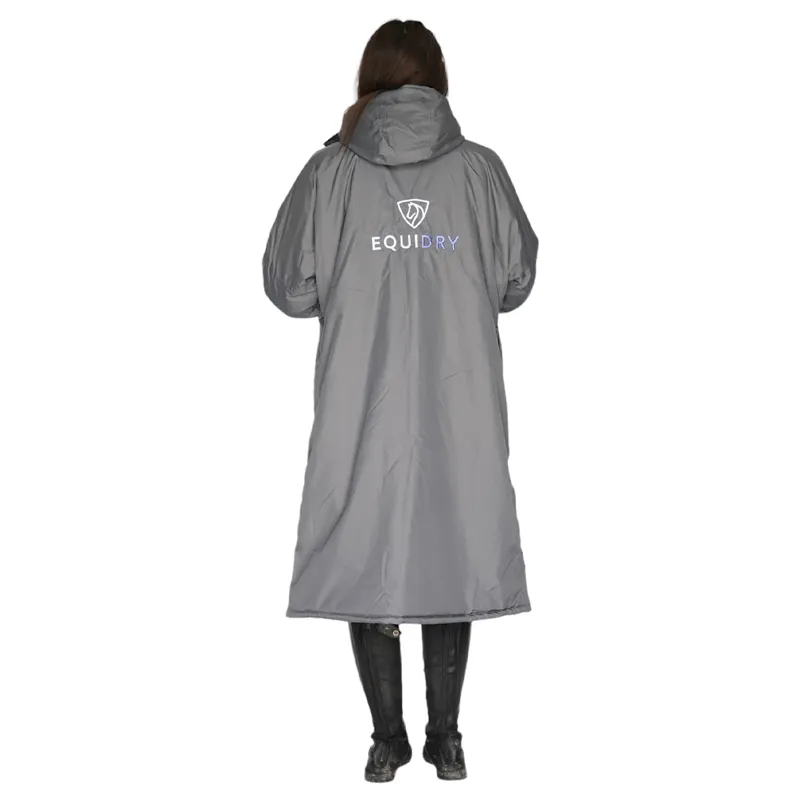 EQUIDRY Evolution Thick Fleece Lined Waterproof Jacket - Grey/Lilac-6
