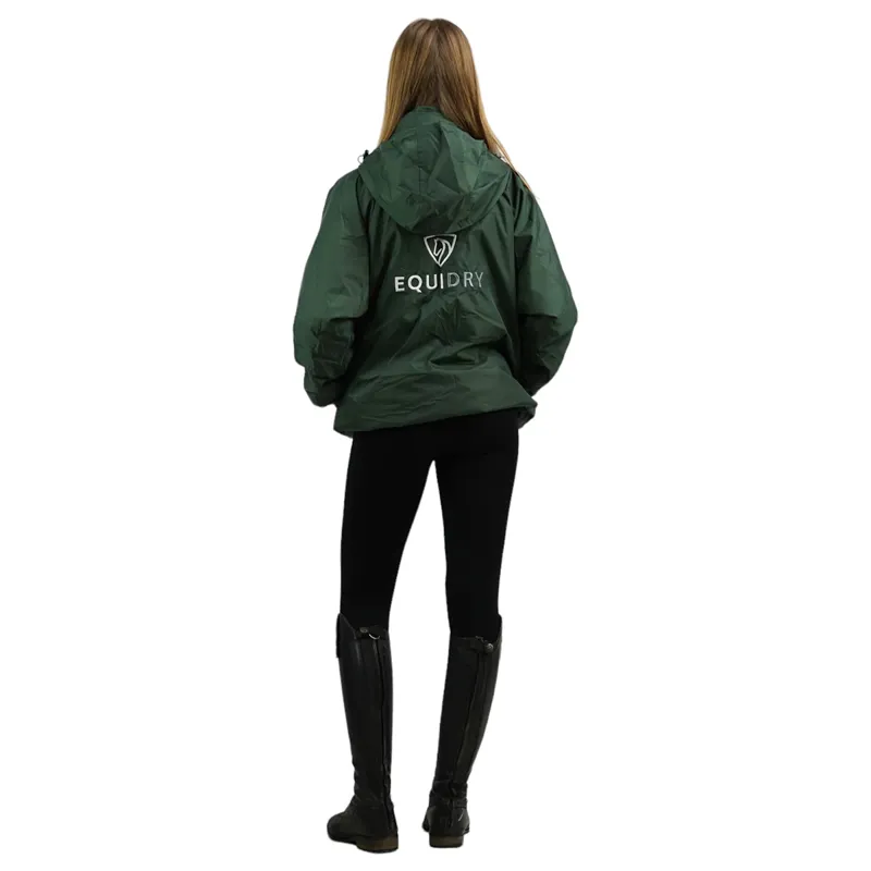 EQUIDRY Shortie Thin Fleece Lined Waterproof Jacket - Forest Green-10
