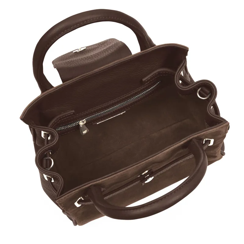 Fairfax and Favor Mini Windsor Handbag - Chocolate Suede-2