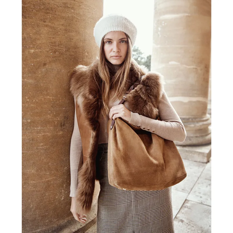 Fairfax and Favor Tetbury Tote Bag - Tan Suede-4