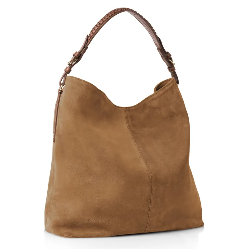 Fairfax and Favor Tetbury Tote Bag - Tan Suede-1