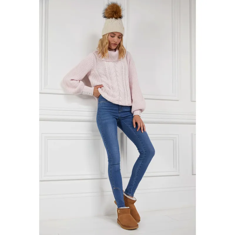 Holland Cooper Ultra Mini Shearling Boots - Tan-5