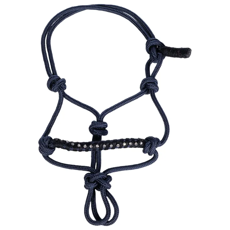HKM Hobby Horsing Rope Halter - Deep Blue