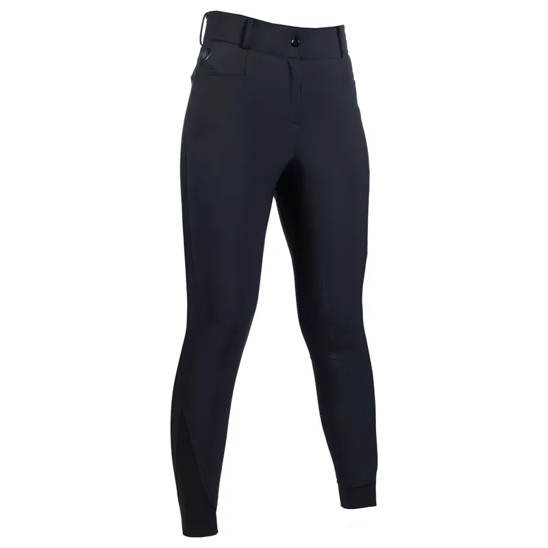 HKM Keep Warm Full Grip Womens Heated Breeches - Black