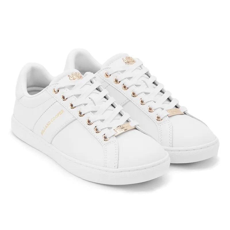 Holland Cooper Knightsbridge Ladies Court Trainers - White