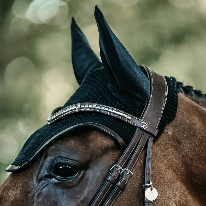 Kentucky Wellington Leather Trim Fly Veil - Black-2