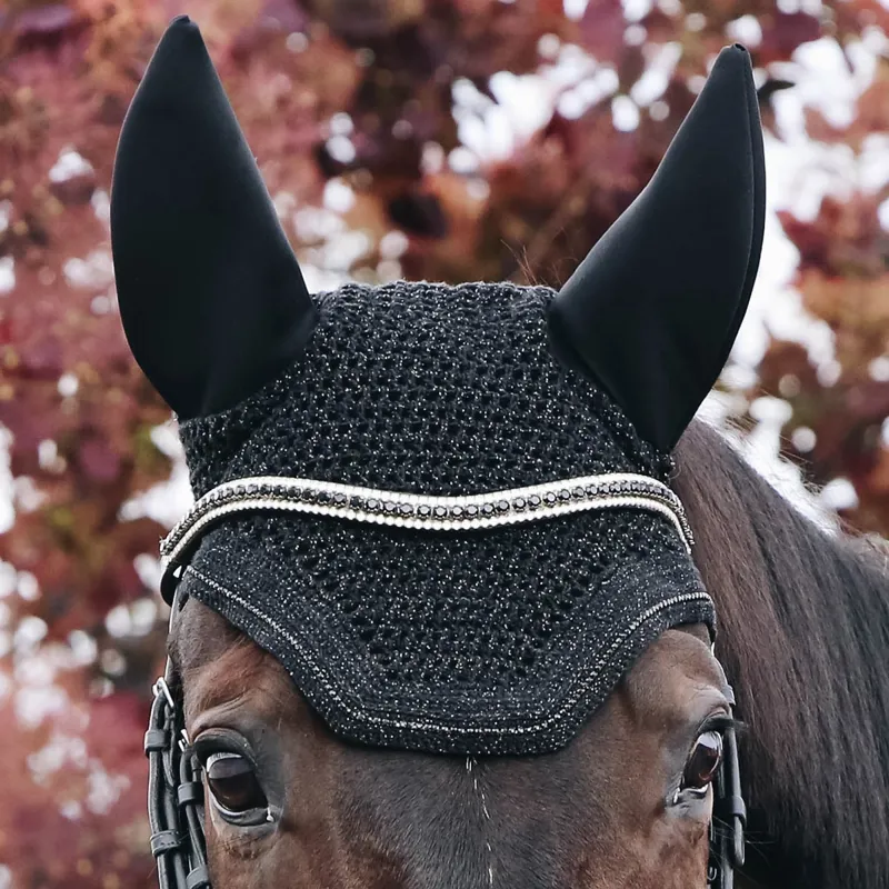 Kentucky Wellington Sparkling Fly Veil - Black-1