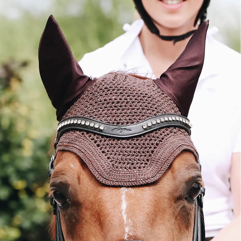 Kentucky Wellington Sparkling Fly Veil - Brown-1
