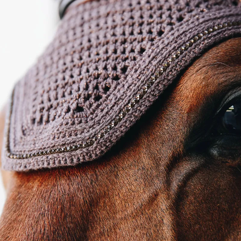 Kentucky Wellington Sparkling Fly Veil - Brown-2