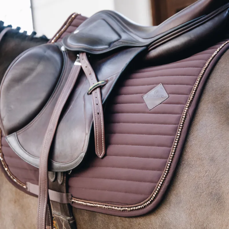 Kentucky Pearls Jumping Saddlecloth - Brown-1