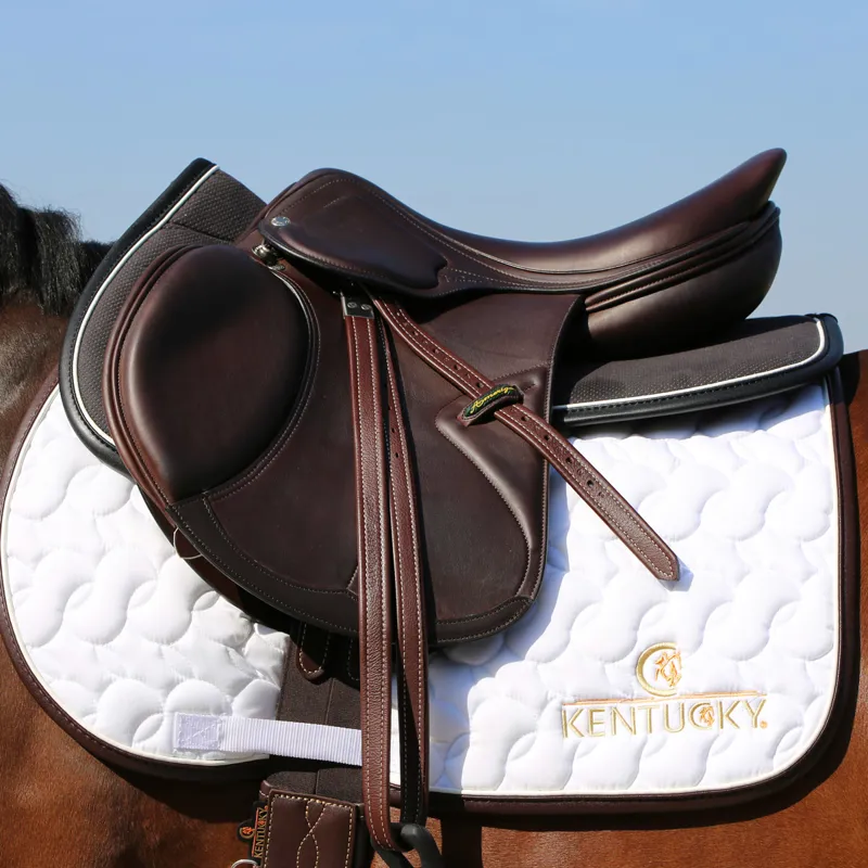Kentucky Saddlecloth - White/Brown-1