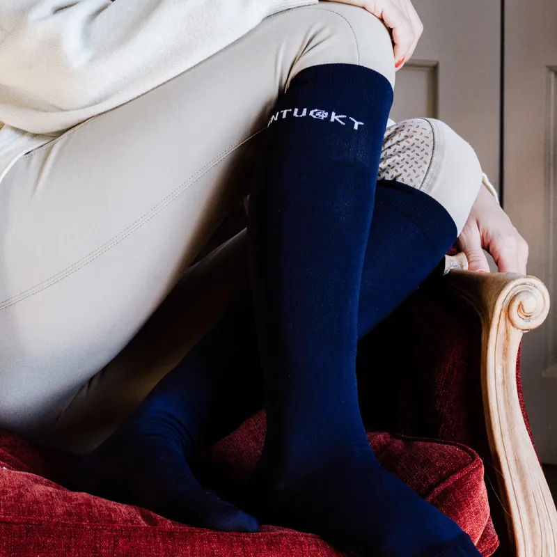 Kentucky Unisex Tall Riding Socks - Navy