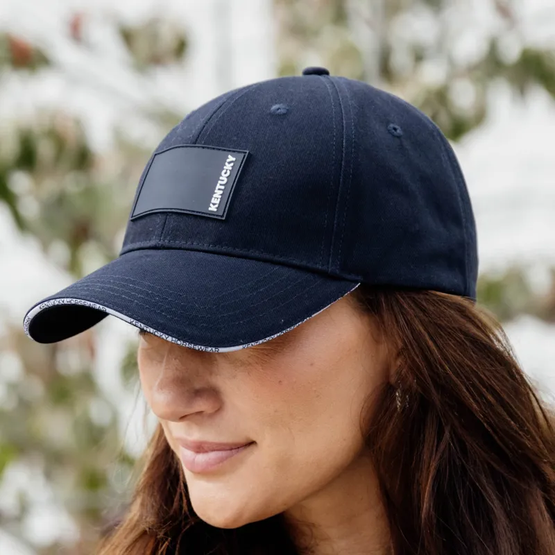 Kentucky Rubber Logo Baseball Cap - Navy-1