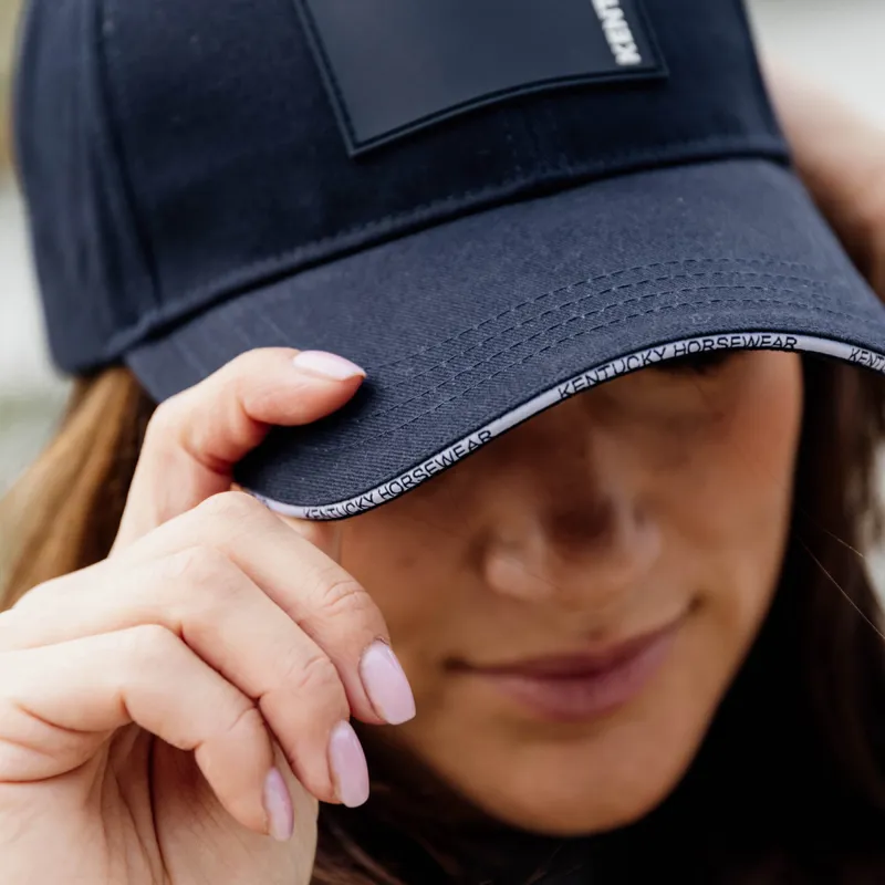Kentucky Rubber Logo Baseball Cap - Navy-2