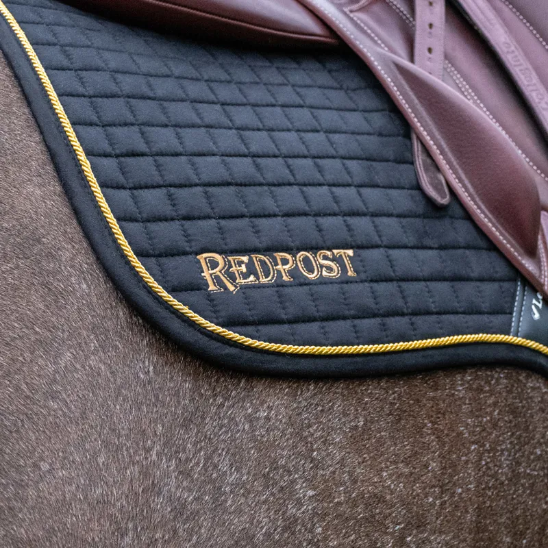 LeMieux x Redpost Suede Close Contact Saddlecloth - Black/Gold-5