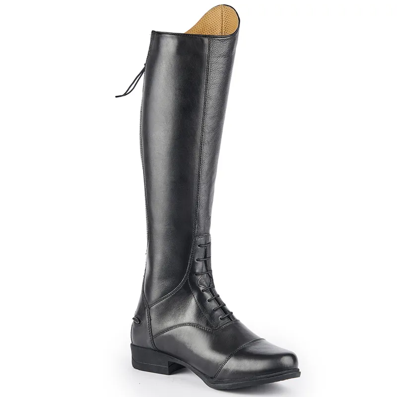 Moretta Gianna Tall Riding Boots - Short Height - Black-2