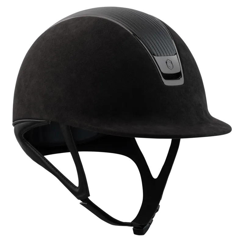 Samshield Premium 2.0 Standard Riding Hat - Black/Black Chrome