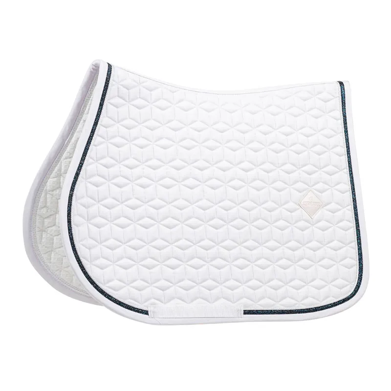 Kentucky Glitter Rope Jump Saddlecloth - White/Black