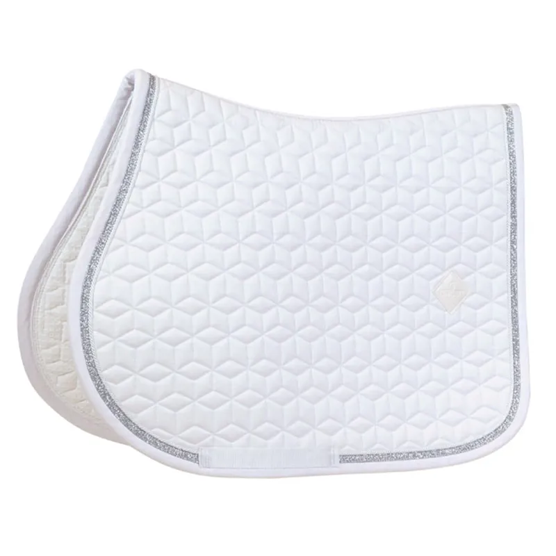 Kentucky Glitter Rope Jump Saddlecloth - White