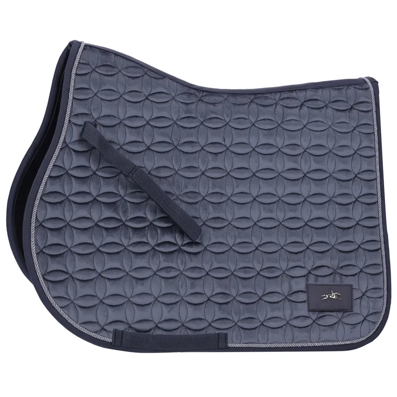 Schockemohle Velvet Balance Jump Saddlecloth - Slate Grey