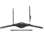 Equiline HP0411 Anatomical Large Surface Two-Tie Headpiece - Black