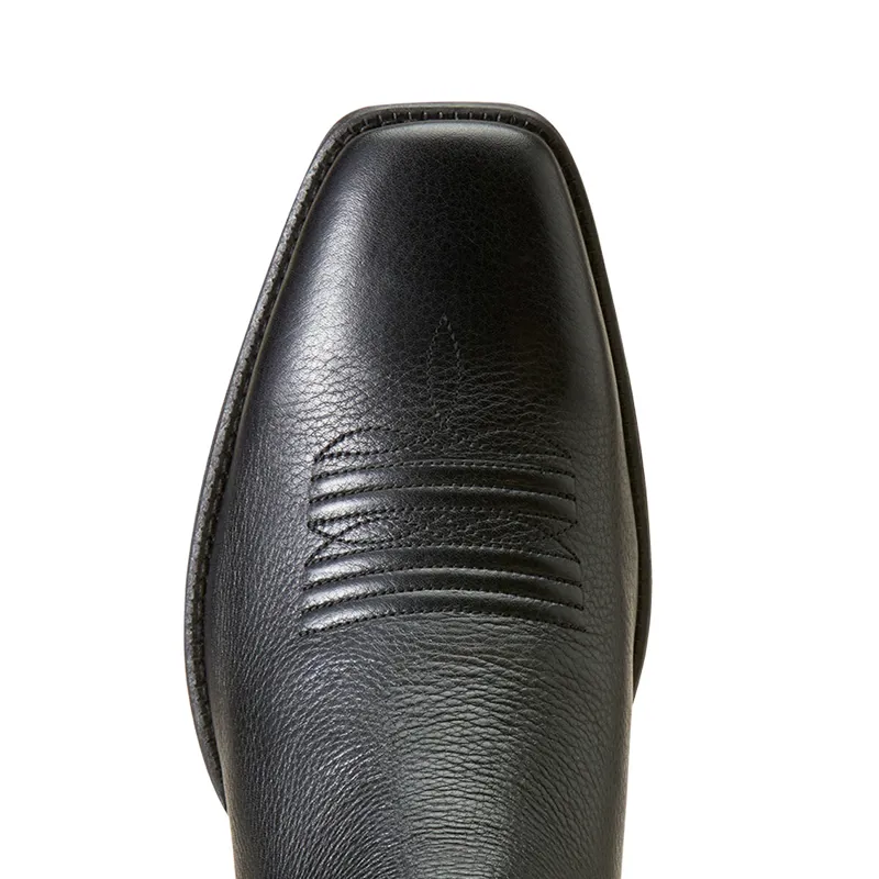 Ariat Mens Booker Ultra Square Toe Short Western Boots - Black Deertan-5