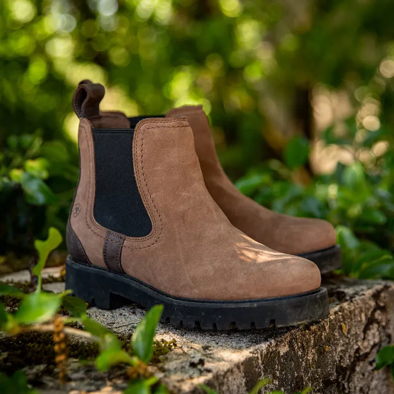 Ariat Wexford Lug H2O Ladies Short Country Boots - Dark Earth-8