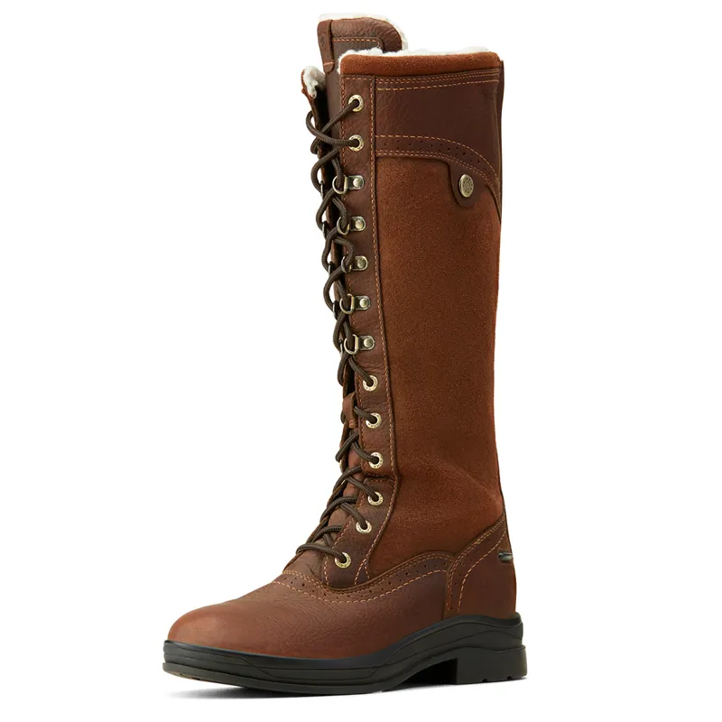 Ariat Wythburn Sherpa Tall Waterproof Womens Country Boots - Dark Brown
