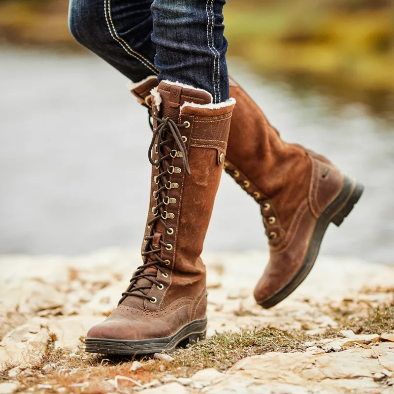 Ariat Wythburn Sherpa Tall Waterproof Womens Country Boots - Dark Brown-6